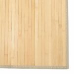 Tapis rectangulaire naturel clair 80x1000 cm bambou – Image 4