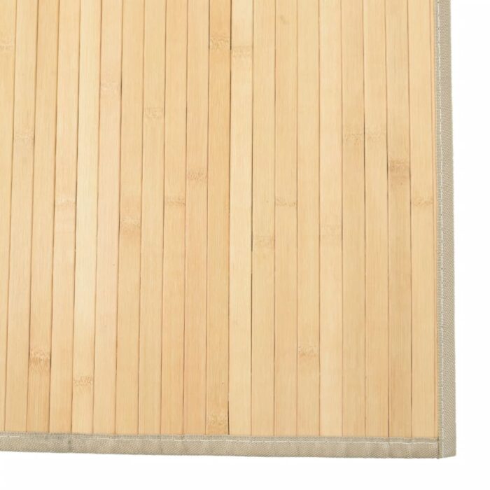 Tapis rectangulaire naturel clair 80x1000 cm bambou – Image 4
