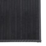 Tapis carré gris 100x100 cm bambou – Image 4