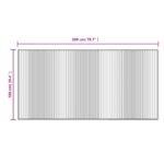 Tapis rectangulaire gris 100x200 cm bambou – Image 6
