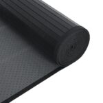 Tapis rectangulaire noir 100x500 cm bambou – Image 3