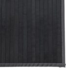 Tapis rectangulaire gris 100x500 cm bambou – Image 4