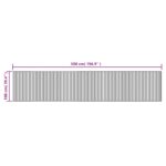 Tapis rectangulaire gris 100x500 cm bambou – Image 6