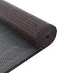Tapis rectangulaire marron foncé 100x500 cm bambou – Image 3