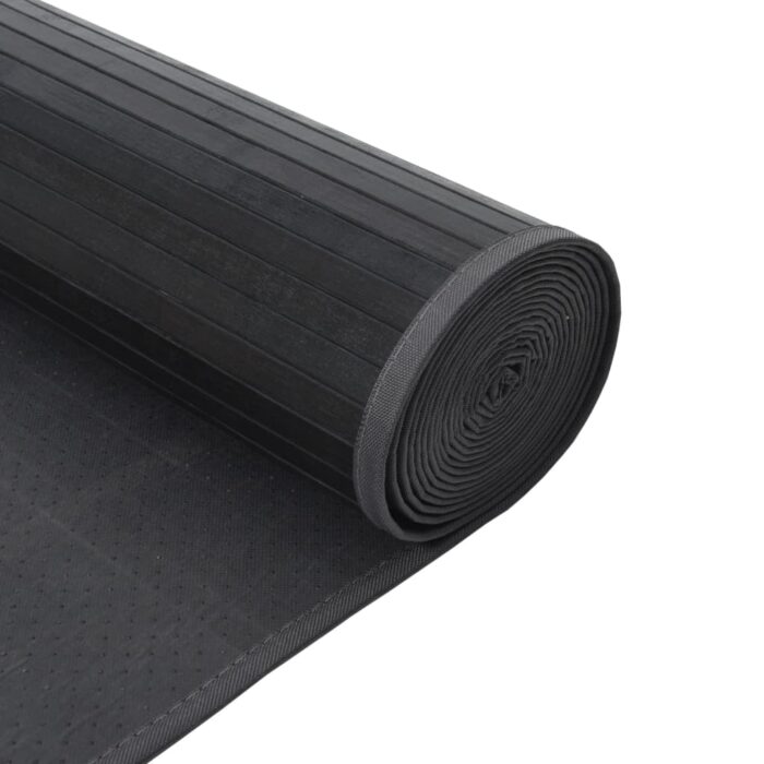 Tapis rectangulaire gris 100x1000 cm bambou – Image 3