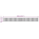Tapis rectangulaire gris 100x1000 cm bambou – Image 6