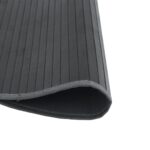 Tapis rond gris 60 cm bambou – Image 2
