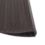 Tapis rond marron foncé 60 cm bambou – Image 2