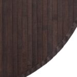 Tapis rond marron foncé 60 cm bambou – Image 4