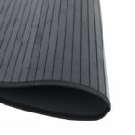 Tapis rond noir 80 cm bambou – Image 2