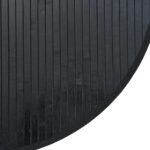 Tapis rond noir 80 cm bambou – Image 4