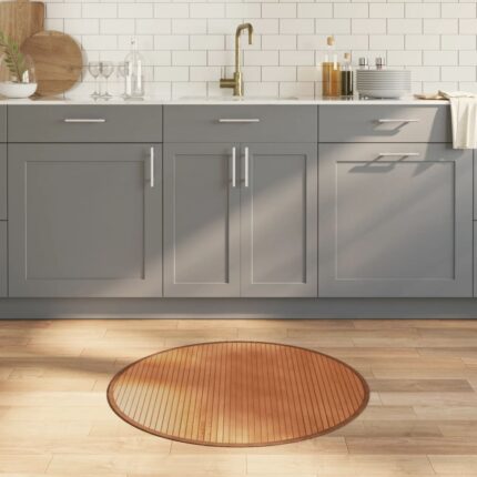 Tapis rond naturel 80 cm bambou