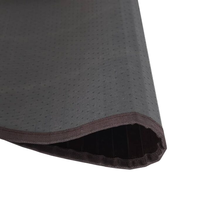 Tapis rond marron foncé 80 cm bambou – Image 3