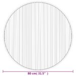 Tapis rond marron foncé 80 cm bambou – Image 6