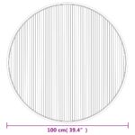 Tapis rond noir 100 cm bambou – Image 6