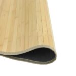 Tapis rond naturel clair 100 cm bambou – Image 2
