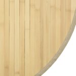 Tapis rond naturel clair 100 cm bambou – Image 4