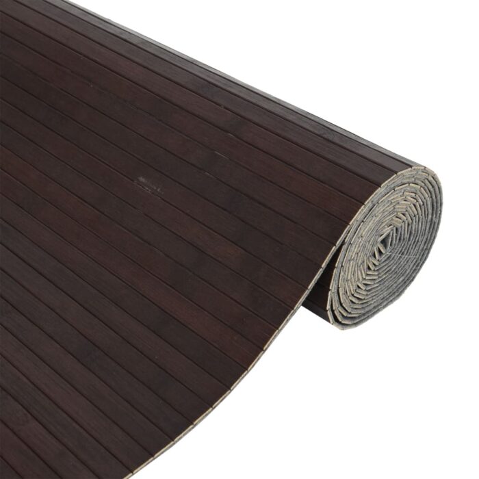 Cloison de séparation marron foncé 165x600 cm bambou – Image 3