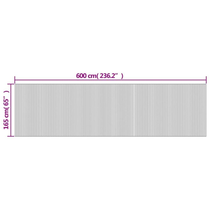 Cloison de séparation marron foncé 165x600 cm bambou – Image 7