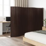 Cloison de séparation marron foncé 165x600 cm bambou