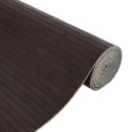 Cloison de séparation marron foncé 165x800 cm bambou – Image 3