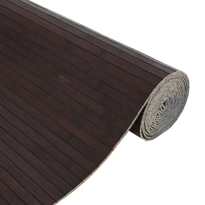 Cloison de séparation marron foncé 165x800 cm bambou – Image 3