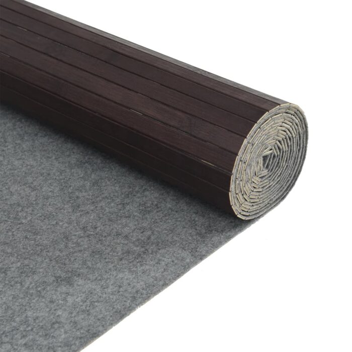 Cloison de séparation marron foncé 165x800 cm bambou – Image 4
