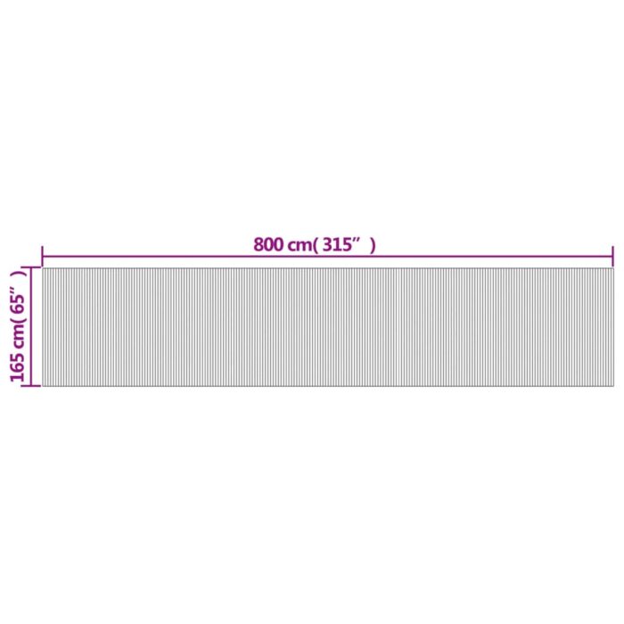 Cloison de séparation marron foncé 165x800 cm bambou – Image 7