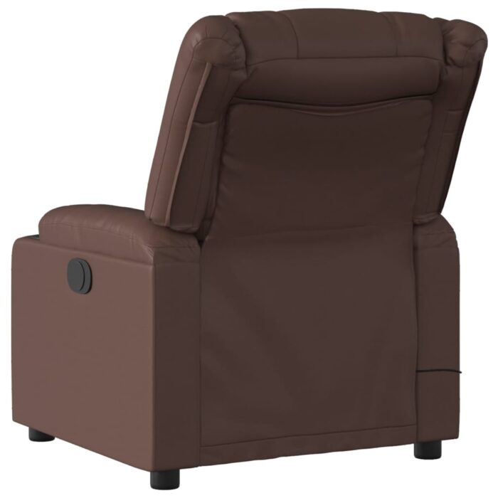 Fauteuil de massage inclinable Marron Similicuir – Image 2