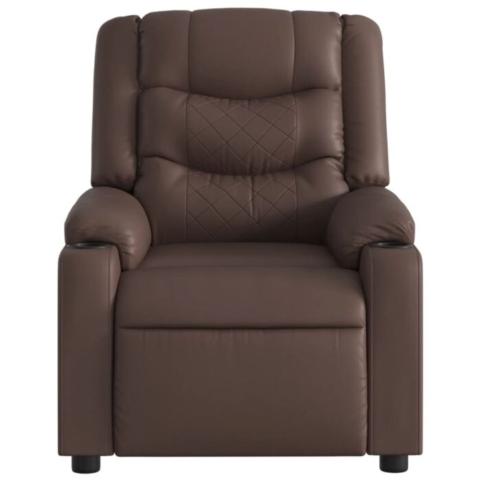 Fauteuil de massage inclinable Marron Similicuir – Image 5