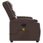 Fauteuil de massage inclinable Marron Similicuir – Image 6