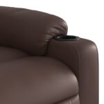 Fauteuil de massage inclinable Marron Similicuir – Image 7
