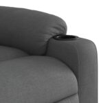 Fauteuil inclinable Gris foncé Tissu – Image 6