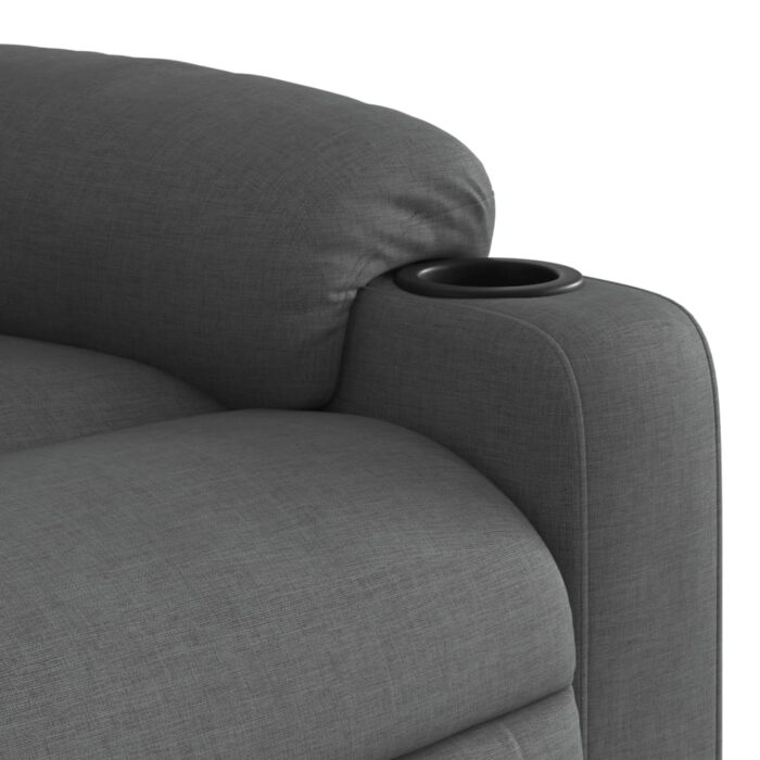 Fauteuil inclinable Gris foncé Tissu – Image 6