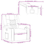 Fauteuil inclinable Noir Tissu – Image 9