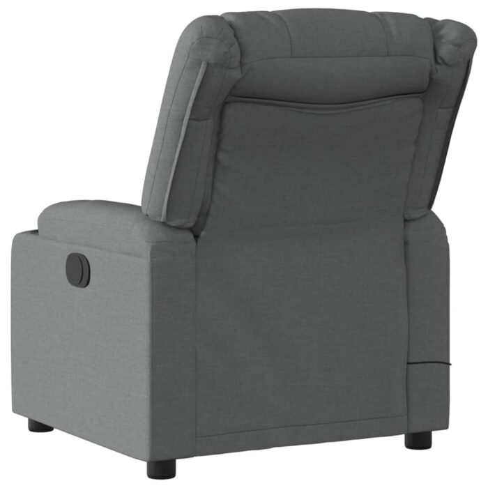 Fauteuil de massage inclinable Gris foncé Tissu – Image 2