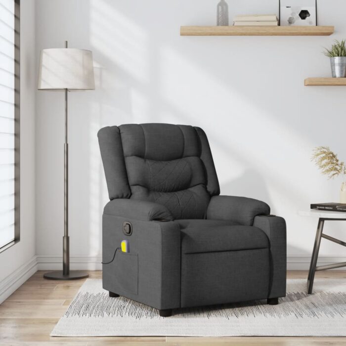 VXL8721012370883_m_en_hd_1.jpg Fauteuil de massage inclinable Gris foncé Tissu – Image 1