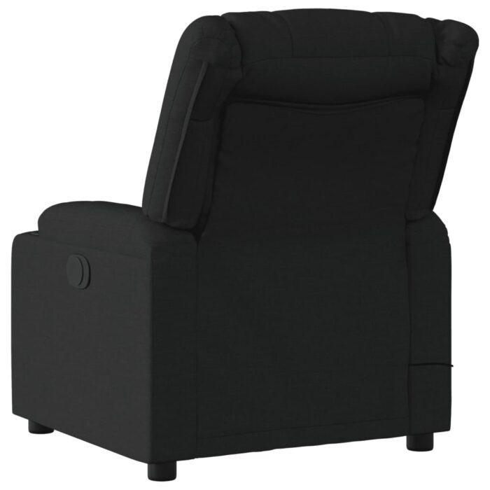 Fauteuil de massage inclinable Noir Tissu – Image 2