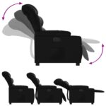 Fauteuil inclinable Noir Similicuir – Image 2