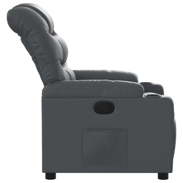 Fauteuil inclinable Gris Similicuir – Image 5