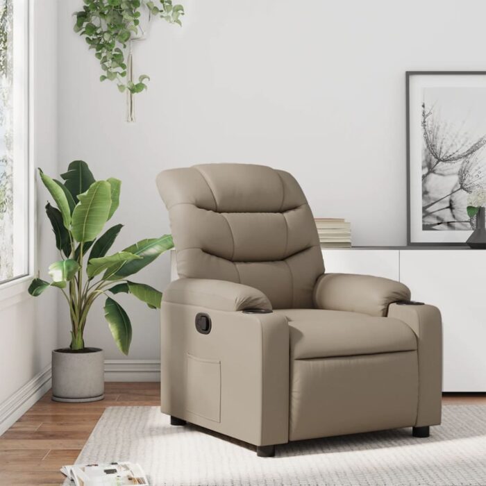 Fauteuil inclinable Cappuccino Similicuir – Image 1