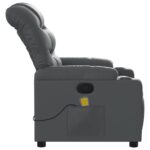 Fauteuil de massage inclinable Gris Similicuir – Image 6