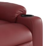 Fauteuil de massage inclinable Rouge bordeaux Similicuir – Image 7