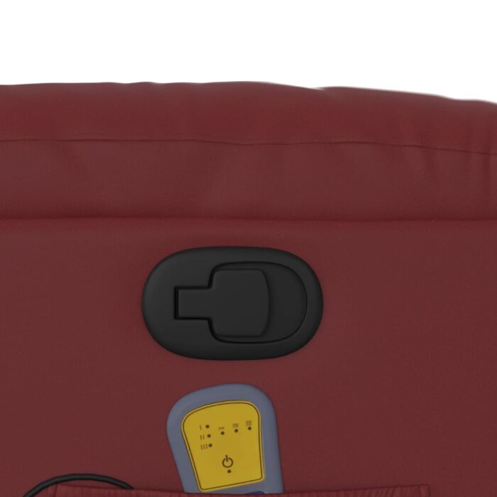 Fauteuil de massage inclinable Rouge bordeaux Similicuir – Image 8