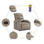 Fauteuil de massage inclinable Cappuccino Similicuir – Image 4