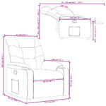 Fauteuil inclinable Gris foncé Tissu – Image 9