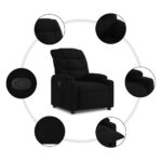 Fauteuil inclinable Noir Tissu – Image 3