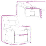 Fauteuil inclinable Noir Tissu – Image 9