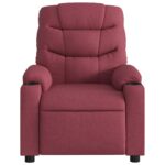 Fauteuil inclinable Rouge bordeaux Tissu – Image 4