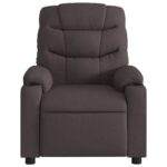 Fauteuil inclinable Marron foncé Tissu – Image 4